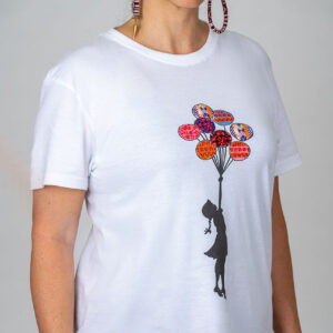 EMBROIDERY T-SHIRT-Balloon Girl